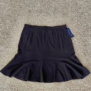 Focus 2000 Flare‎ Skirt Dark Brown Career Casual Comfort Stretch Plus 16W